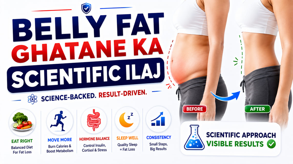 Belly Fat Ghatane Ka Scientific Ilaj | Crunches Se Belly Fat Kyu Nahi Jaata?