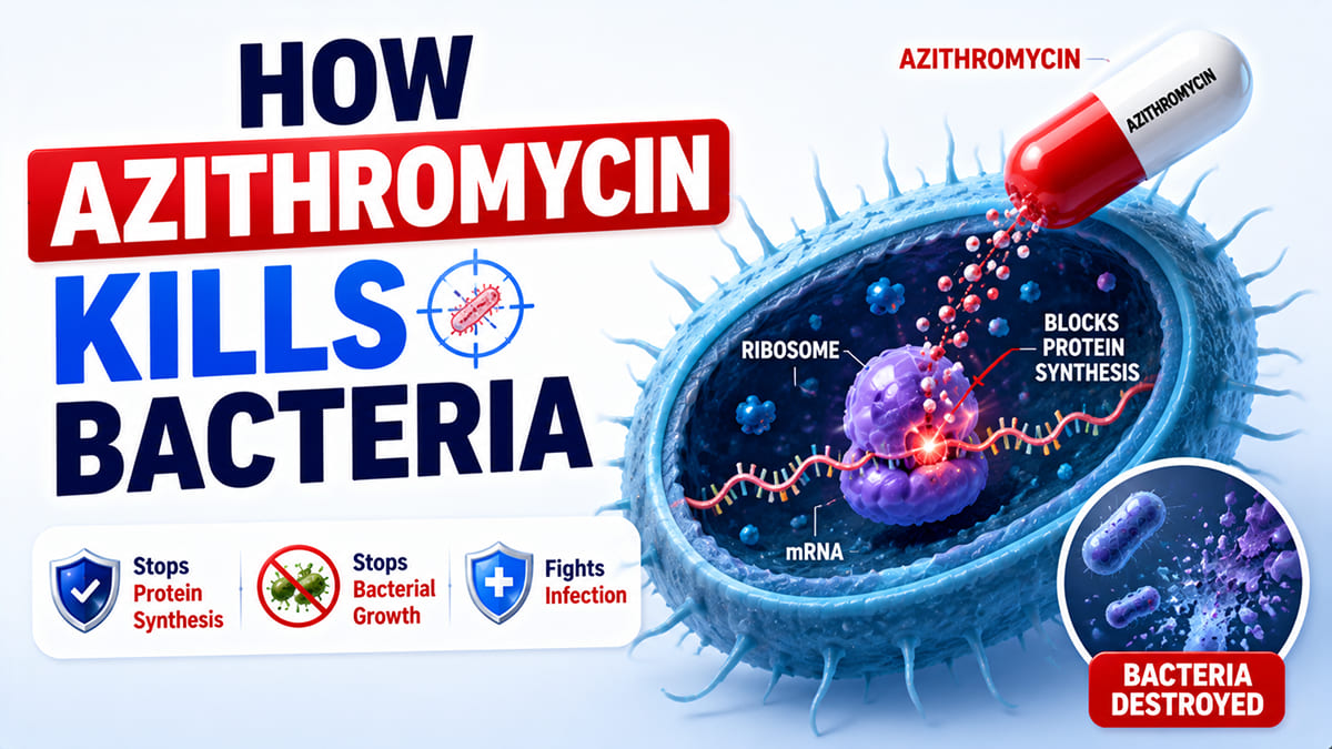 Sirf 1 Tablet Bacteria ko kaise khatam karti hai? | Azithromycin 3D Animation