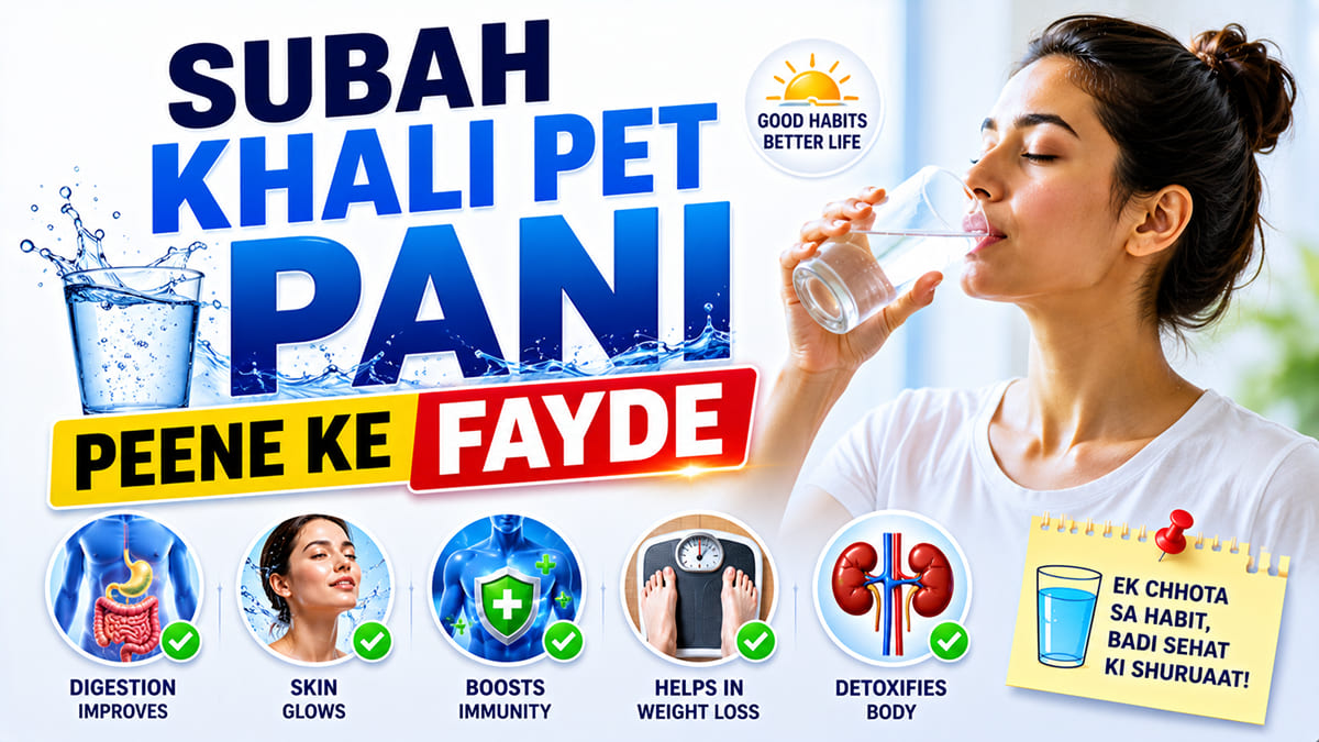 Subah Khali Pet Pani Peene Ke Fayde | 3D Animation