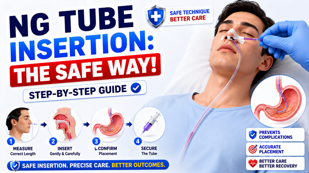 NG Tube Insertion: The Safe Way! | Step-by-Step Guide (3D Animation)