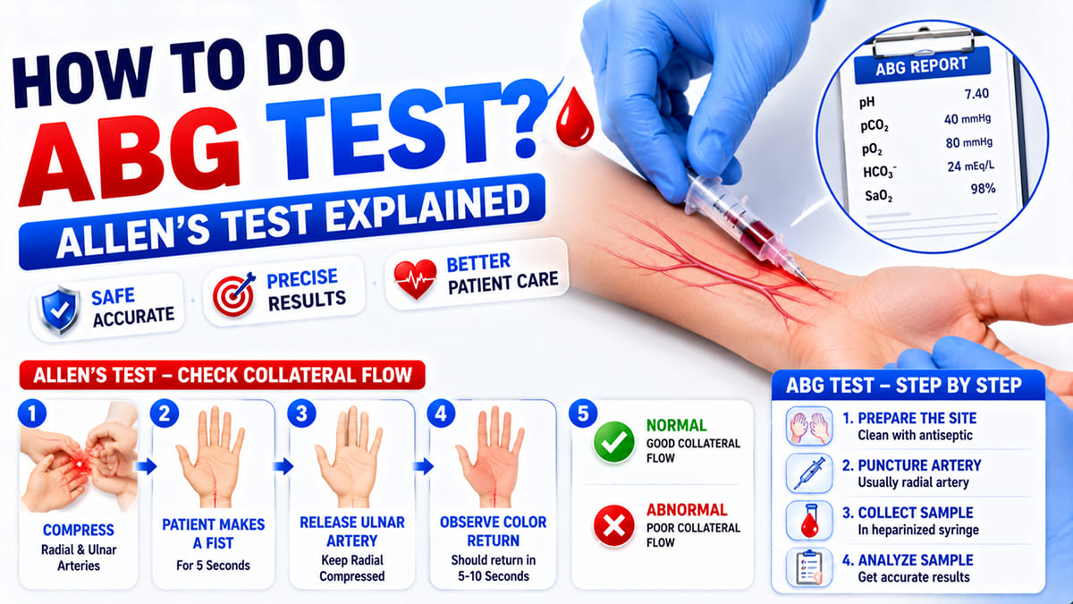 How to do ABG Test? | Allen's Test Explained (3D Animation)