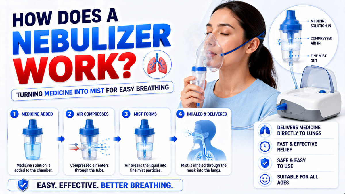 Nebulizer Kaise Kaam Karta Hai? | Nebulization Procedure | 3D Animation in Hindi