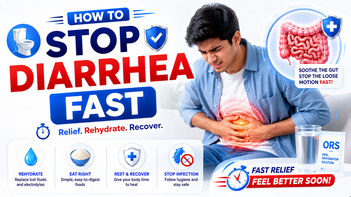 Dast (Loose Motion) Ka Turant Ilaj | How to Stop Diarrhea Fast (3D)