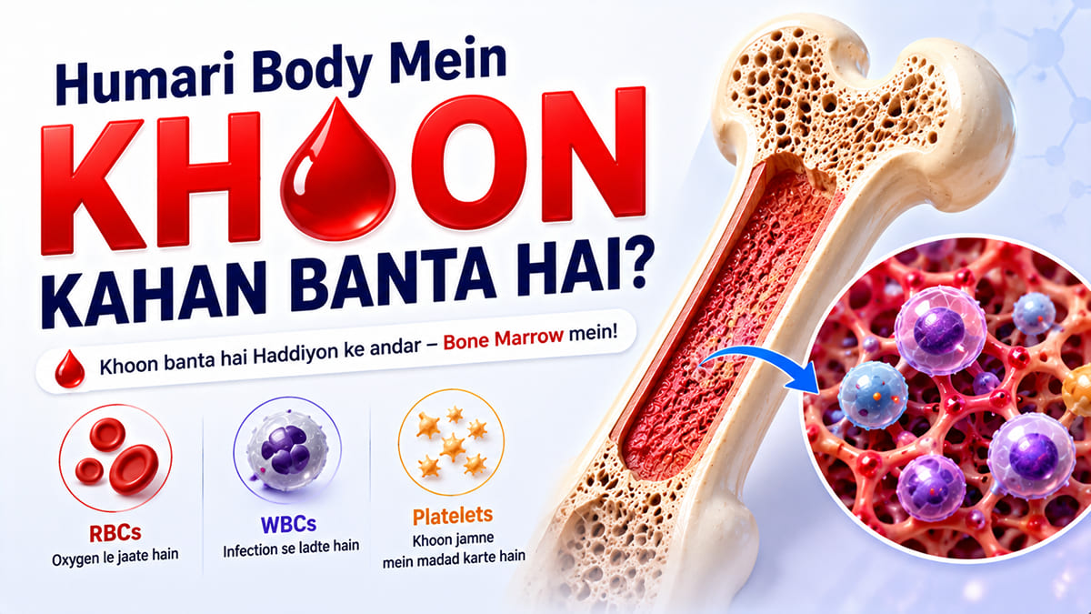 Humari Body Mein Khoon Kaha Banta Hai? | Bone Marrow & Heart 3D Animation