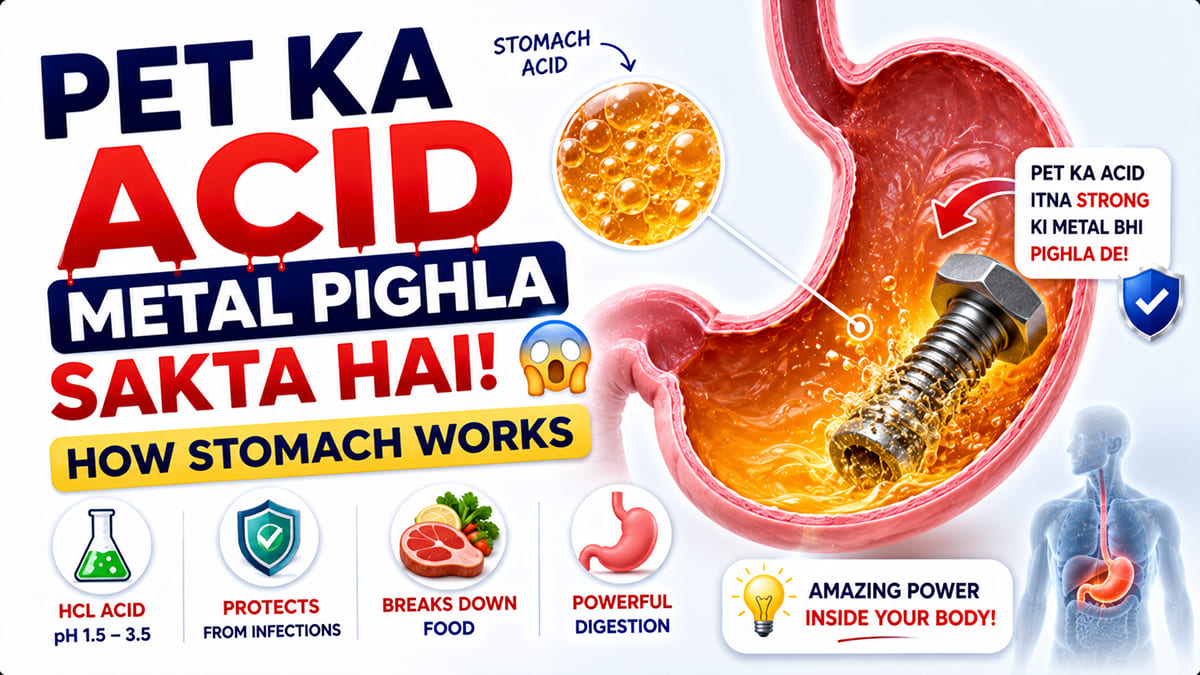 Pet Ka Acid Metal Pighla Sakta Hai! | How Stomach Works