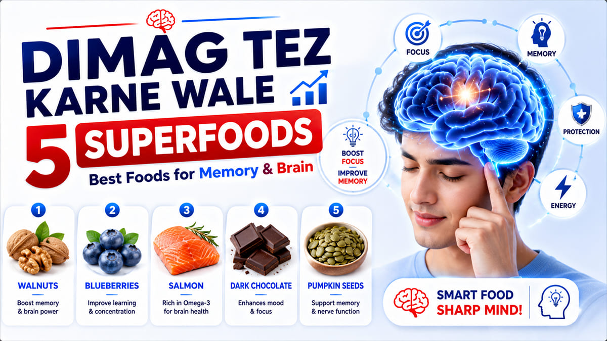 Dimag Tez Karne Wale 5 Superfoods | Best Foods for Memory & Brain
