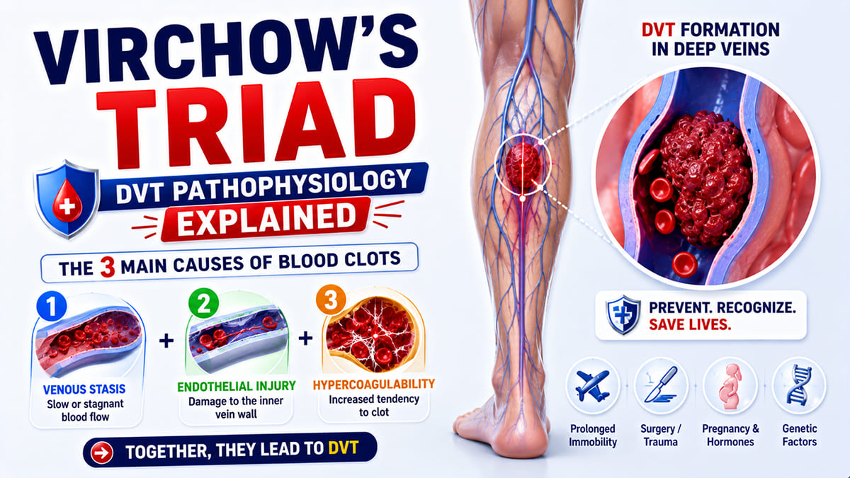 Virchow's Triad: DVT Pathophysiology Explained | 3D Animation
